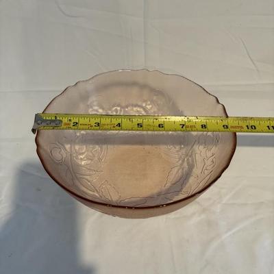 BUY IT NOW! $14 Rare Arcoroc France Pink Rose 9" Serving bowl Original Crate & Barrel