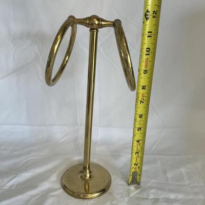 BUY IT NOW! $4 Antique Brass Counter Top Guest Towel Holder