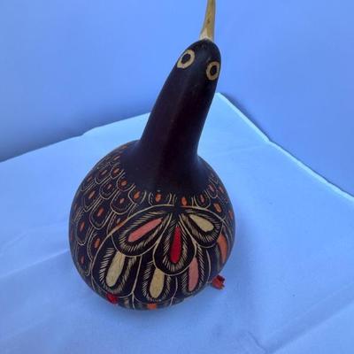 BUY IT NOW! $8 Hand Painted Gourd Bird