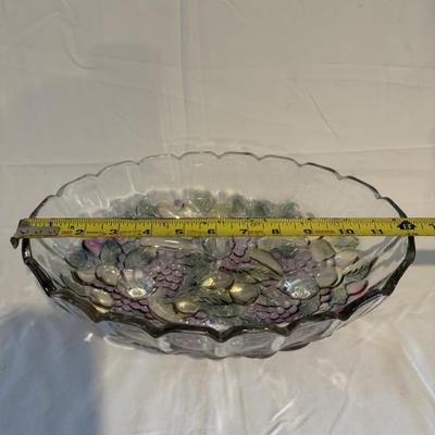 BUY IT NOW! $6 Indiana Class Clear Flashed Garland Centerpiece Fruit Bowl 12
