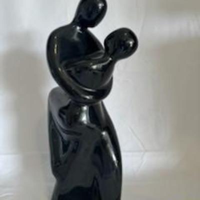 BUY IT NOW! $20 Haegar Pottery Embracing in Black Gloss APProx 15