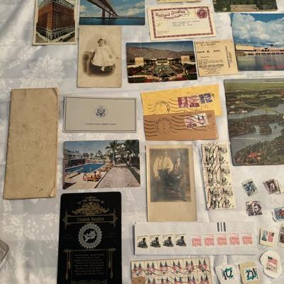 BUY IT NOW! LOT RBH $ 20 Vintage Ephemera  Post Cards and stamps