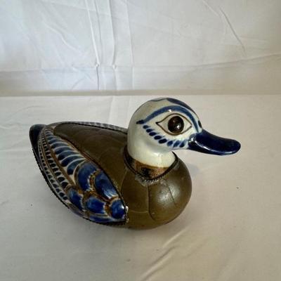 BUY IT NOW $18 Mexico Pottery duck hand Painted 6.5