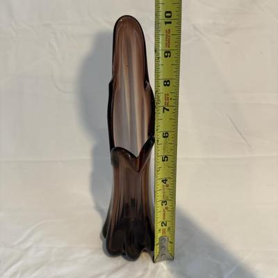 BUY IT NOW! $40 Deep Purple Mid Century Modern Swung Vase! 10" Tall
