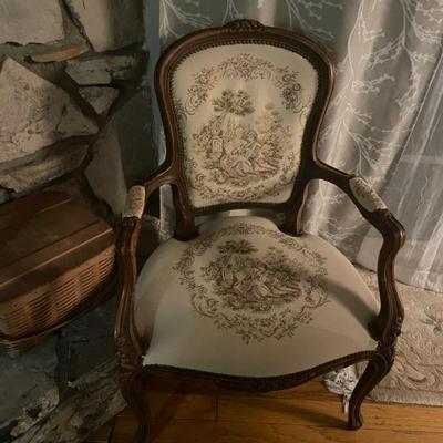 French provencial tapestry chair 2 