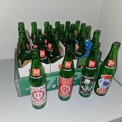 7 Up Bottles & crate 