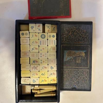 pung chow 1920's mahjong set