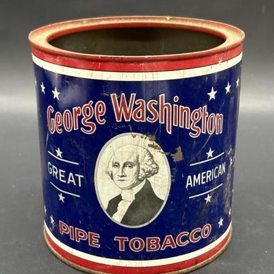 Vintage George Washington Pipe Tobacco Tin