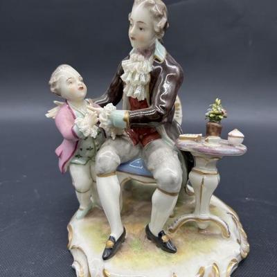 Vtg. Porcelain Father & Son Collectable Figurine