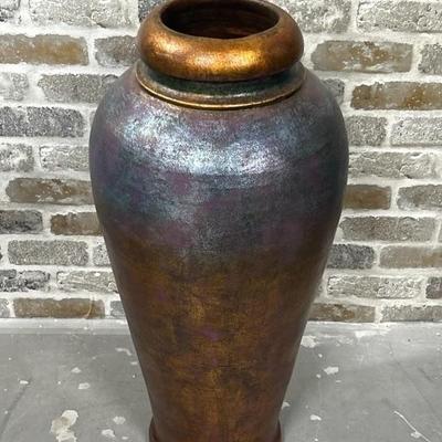 Metallic Glaze 31in Floor Vase