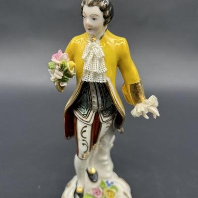 Vintage Dresden Lace Porcelain Figurine