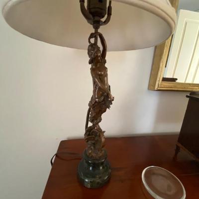 Bronze figural lamps