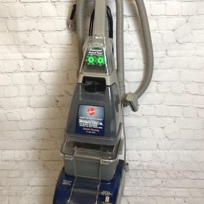 NOBE902 Hoover Steam Vacuum	Hoover steamvac with Clean Surge Feature. Long hose and multiple brush attachments, runs but not tested on...