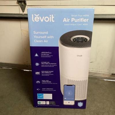 DILA226 New Levoit Air Purifier	New in box Smart True HEPA air purifier, Levoit VeSync Core 400S.Â 

