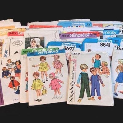MANA900 Vintage Sewing Patterns	A collection of 43 sewing pattern booklets from the 60s-80s. Includes patterns for children and doll...