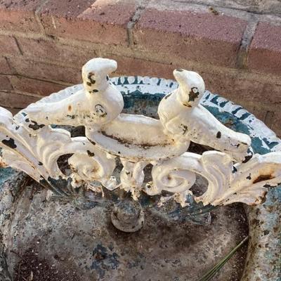 Victorian bird bath cast iron