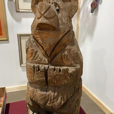 carved bear statue
