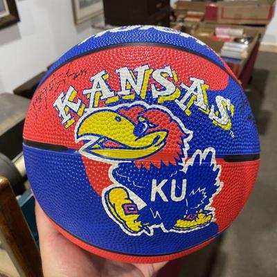 autographed KU basketball