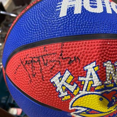 autographed KU basketball