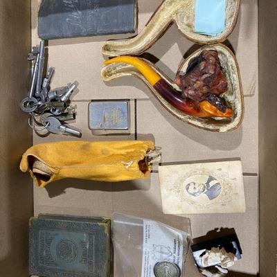Meerschaum pipe + antiques