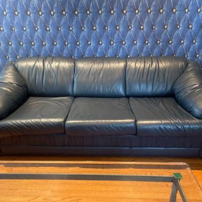 Leather sofa, matching loveseat available