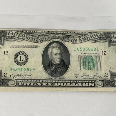 1950A $20 Star Note/Error
