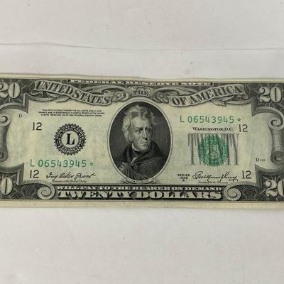 1950A $20 Star Note/Error