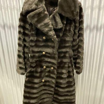Womens Vintage Sears fashion faux Fur Coat