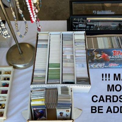 Sports card collection including baseball, football, basketball, hockey & more. Including rookie cards, autographed cards, patch cards,...