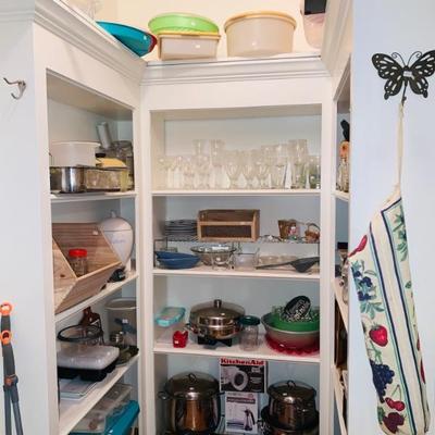 Pantry full of neat kitchen gear.