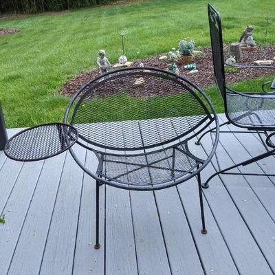 MCM “saucer” chair/ attached table