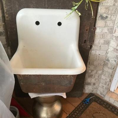 antique cast iron sink from the 1920â€™s. 