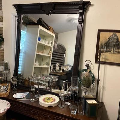 1880’s 6’ mirror with wood back