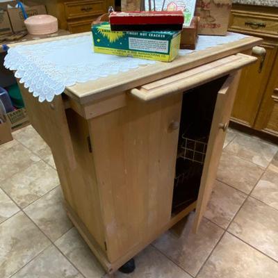 Rolling Butcher Block Table