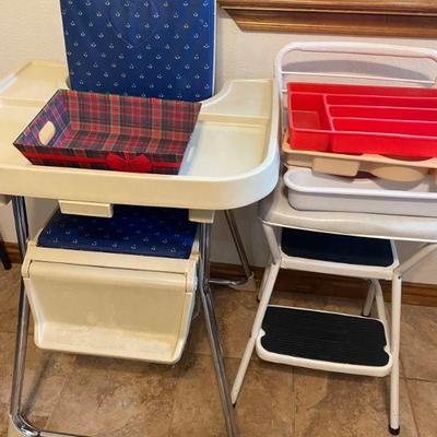 Step stool and infant high chair