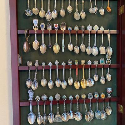 Large Souvenir spoon collection from USA and around the World