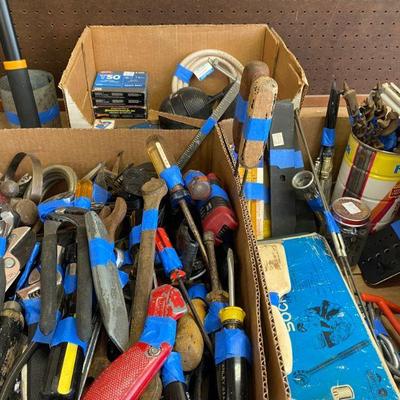 Tools in both garages and work areas