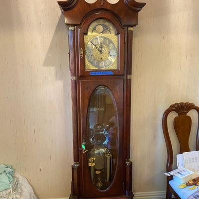 Grandfather Clock by Sligh, made in USA, 82x25x14, model 0882.1, Tall Case