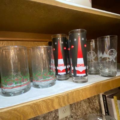 Vintage Christmas Dairy Queen Glasses