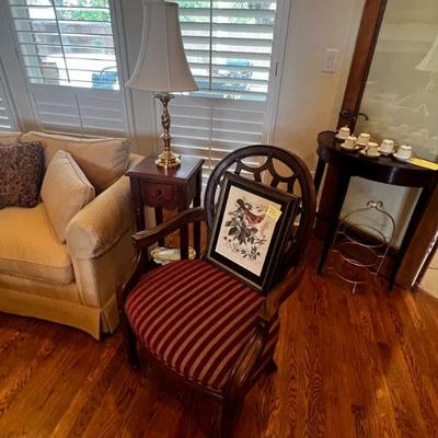 Love Seats, Accent Chairs, Demilune Table