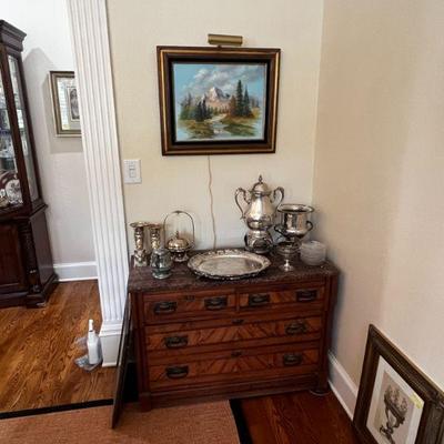 Eastlake Chest, Silver Plate, Original Art
