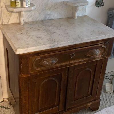 antique marble top washstand 