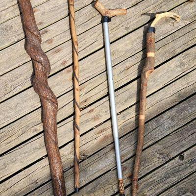 Hand carved/made walking sticks