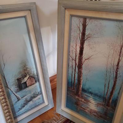 Vintage landscape paintings 