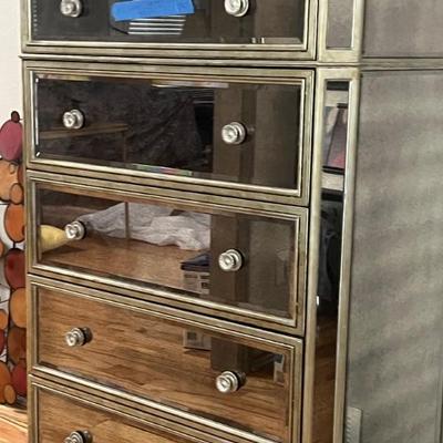 Mid Century Mirrored Chest of Drawers  $750.00