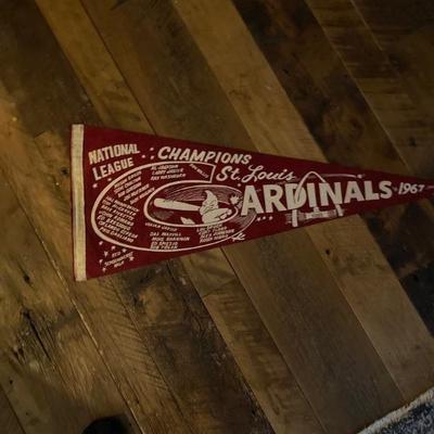 1967 St Louie Cardinals NL Champions Pennant 