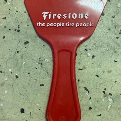Vintage Firestone Ice Scraper Promotional Advertising Plastic 5' Tire 