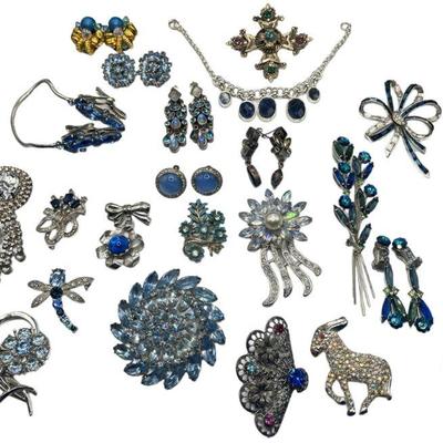 Collection Vintage Costume Jewelry, Some Sterling Silver
