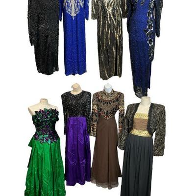 Collection Vintage 1980s Beaded Evening Gowns
