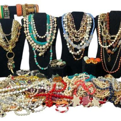 Large Collection Vintage Costume Jewelry
